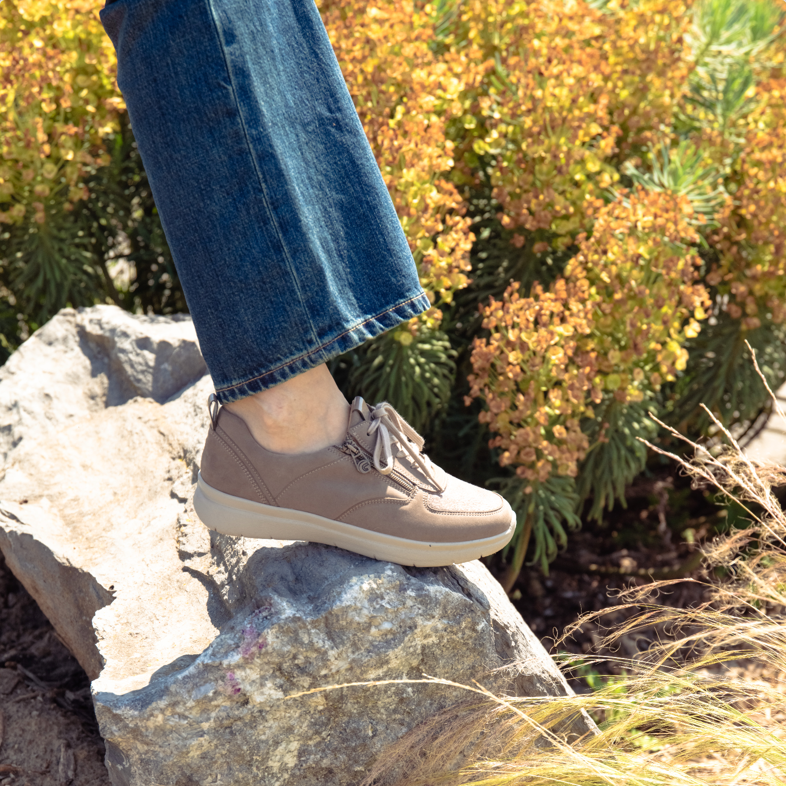 Chaussure à lacets Femme Kalys Taupe foncé