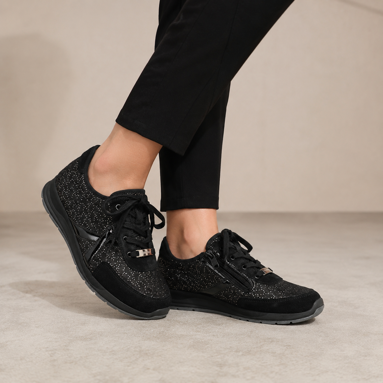 Chaussure à lacets Femme Kioto Noir