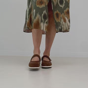 Ballerine Femme Caroline Coffee-Platine
