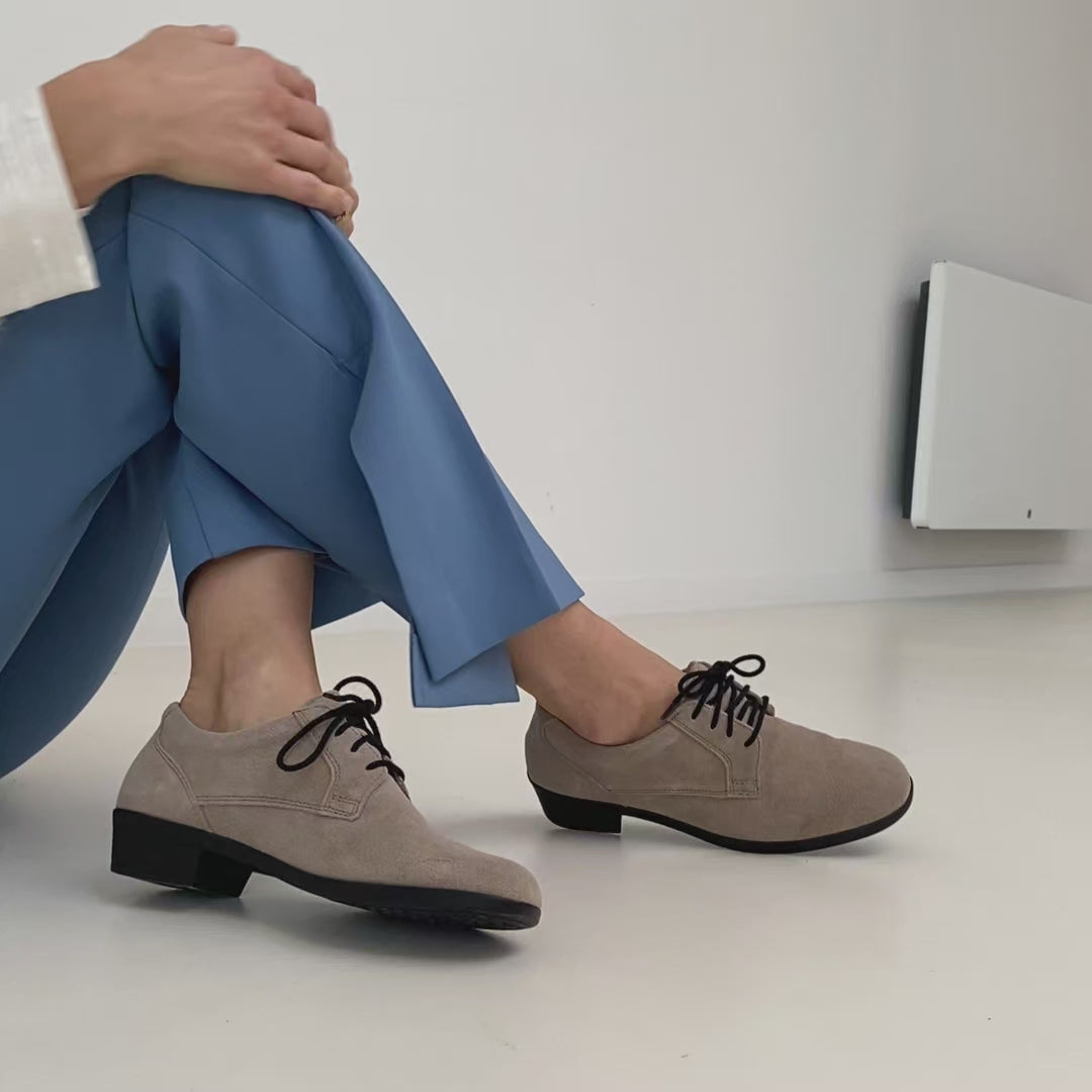 Chaussure à lacets Femme Agathe Taupe