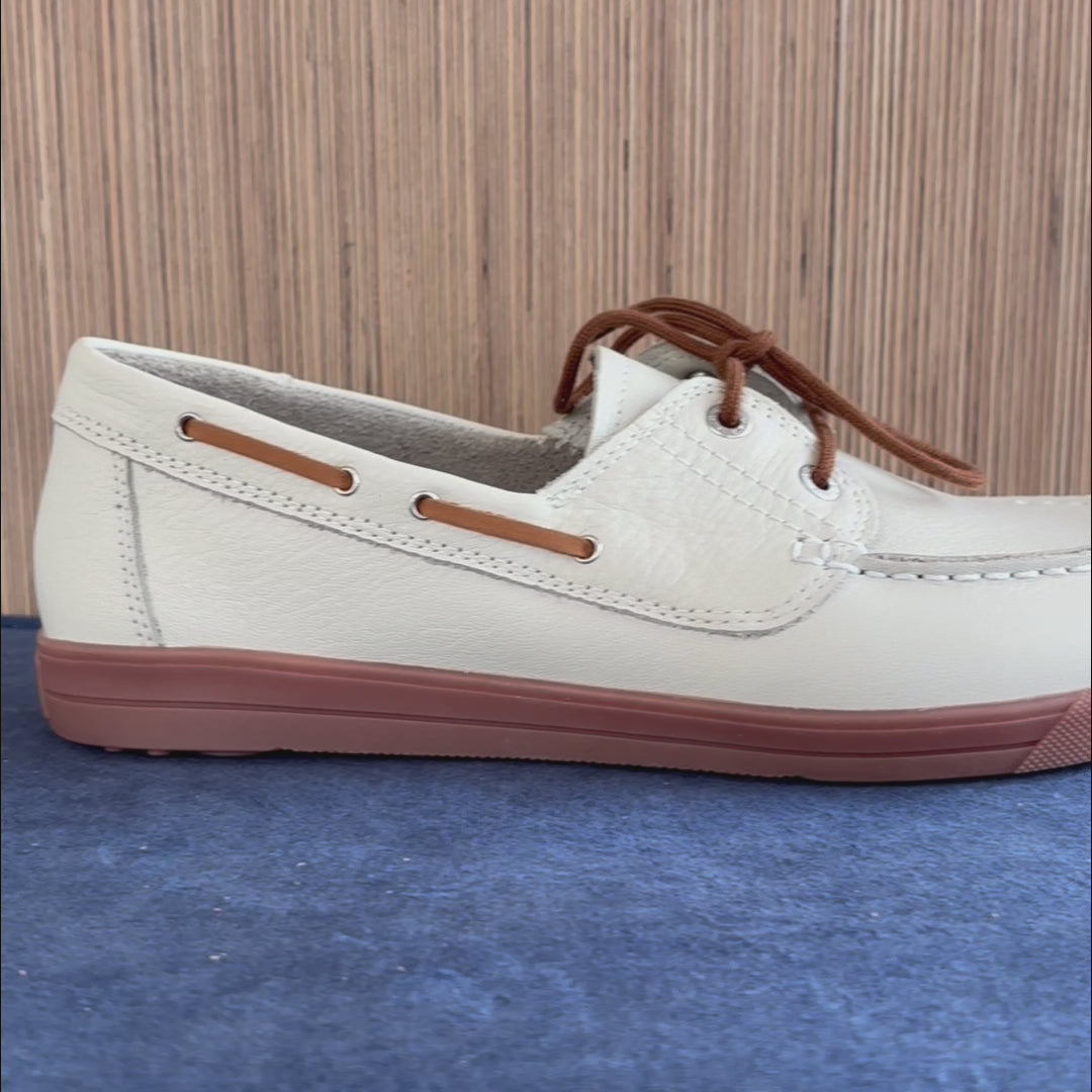 Basket Femme Luzy Bleu - Blanc